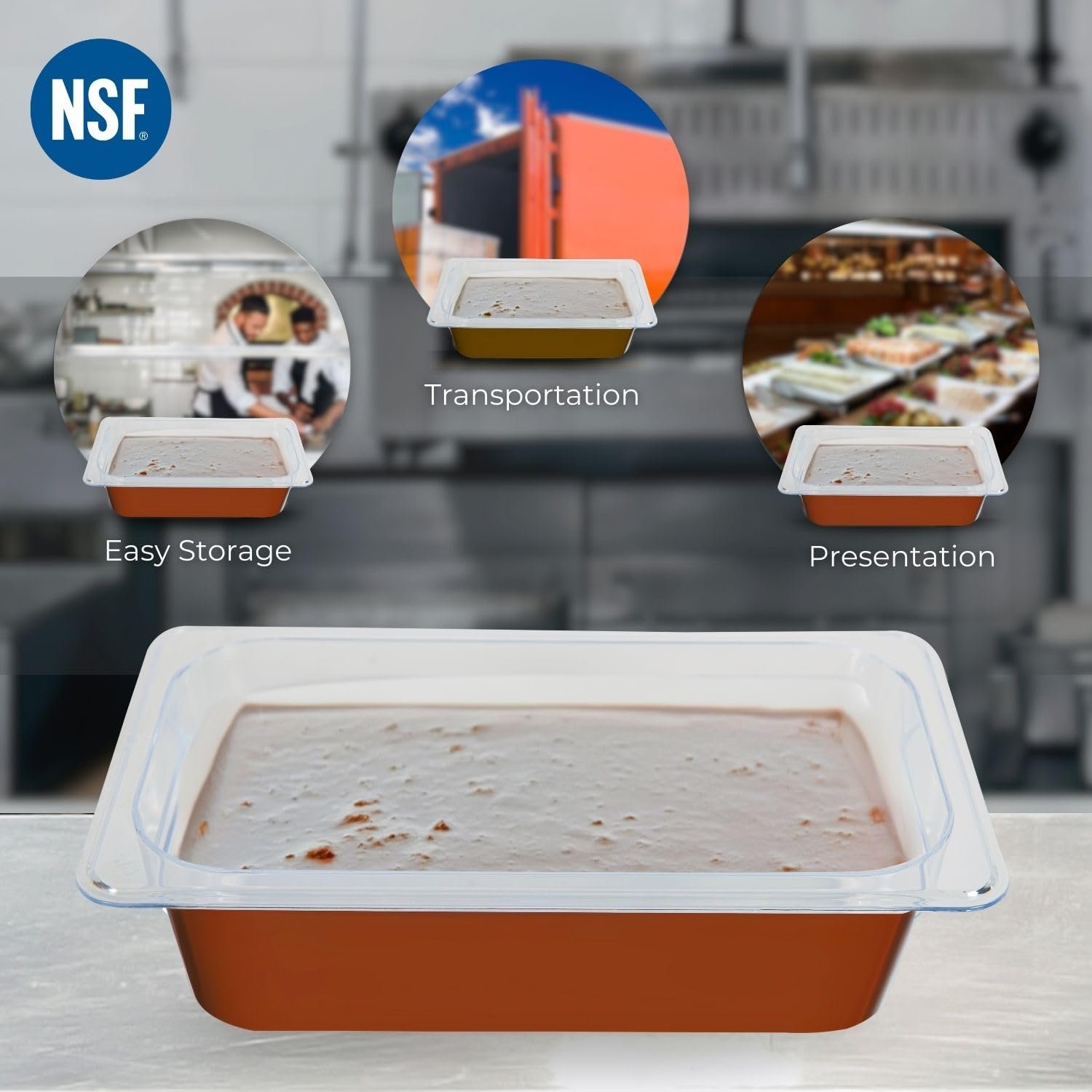 PC GN Pan 1/4 100mm - 10 Cm, NSF Grade Gastronorm Pan Polycarbonate, 2.3 Ltr Without Lid 10 71DWmghgVML. SL1500