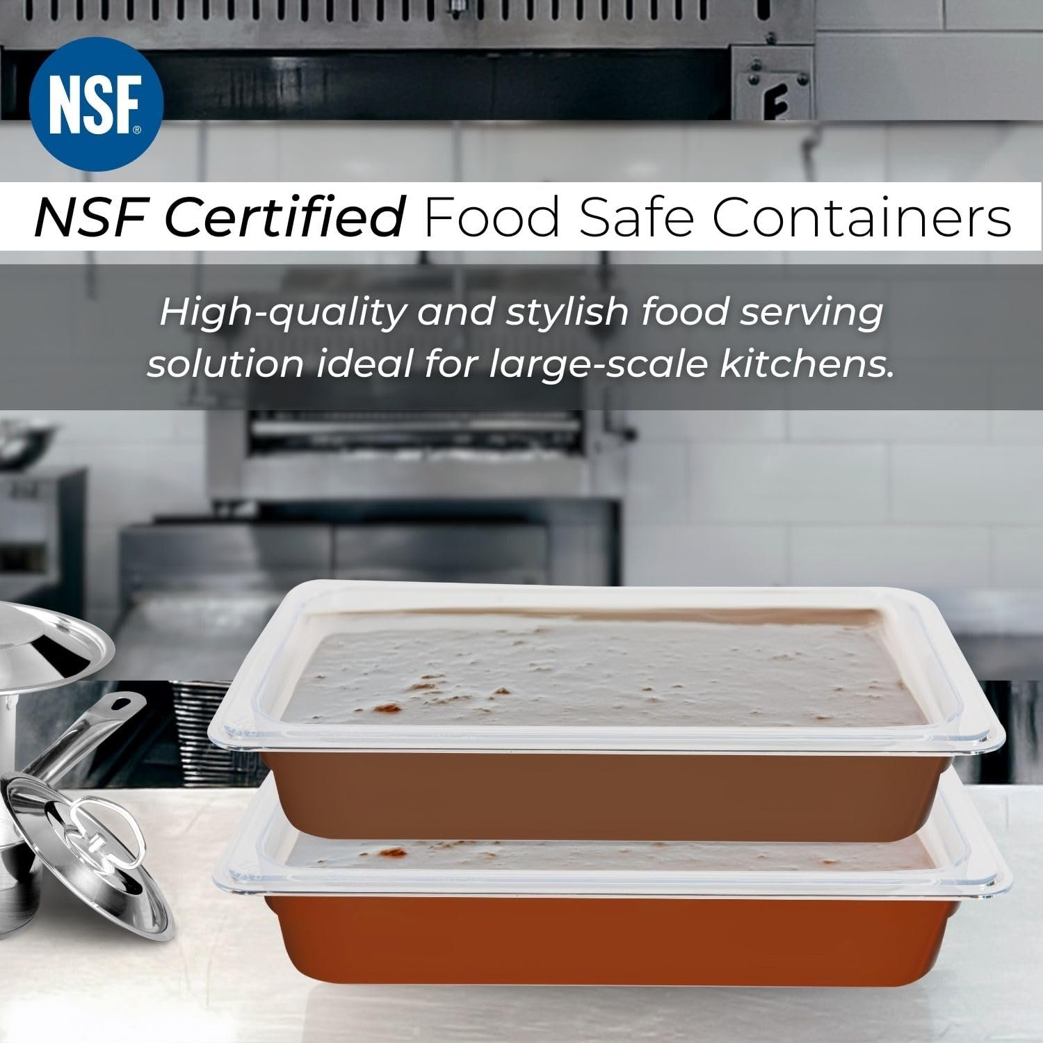 PC GN Pan 1/3 65mm - 6.5 Cm, NSF Grade Gastronorm Pan Polycarbonate, 2.1 Ltr Without Lid 4 PC GN Pan 1/3 65mm - 6.5 Cm, NSF Grade Gastronorm Pan Polycarbonate, 2.1 Ltr Without Lid - Image 4