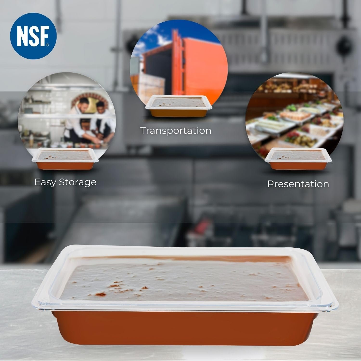 PC GN Pan 1/3 65mm - 6.5 Cm, NSF Grade Gastronorm Pan Polycarbonate, 2.1 Ltr Without Lid 3 PC GN Pan 1/3 65mm - 6.5 Cm, NSF Grade Gastronorm Pan Polycarbonate, 2.1 Ltr Without Lid - Image 3