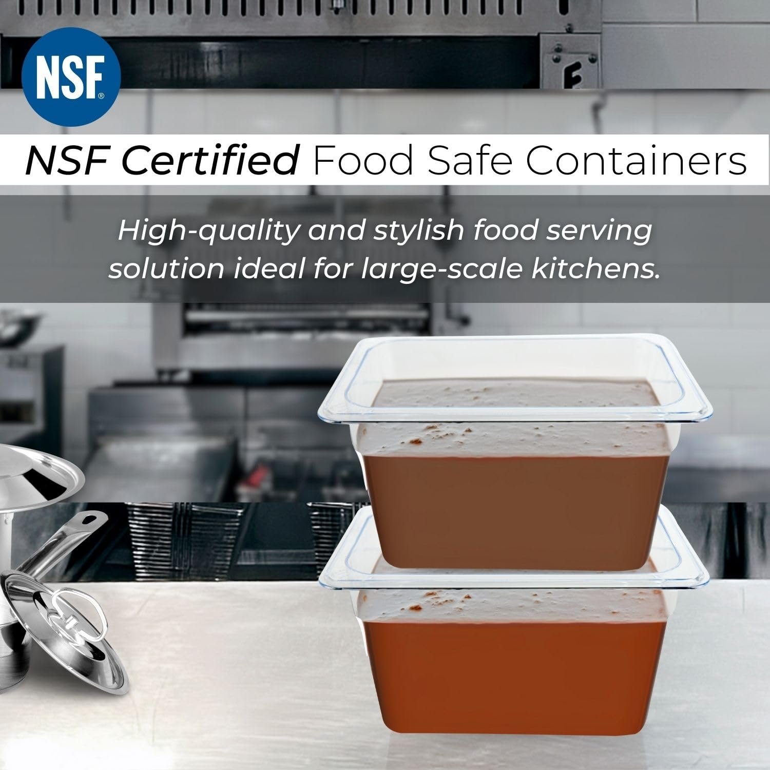 PC GN Pan 1/3 150mm - 15 Cm, NSF Grade Gastronorm Pan Polycarbonate, 5 Ltr Without Lid 4 PC GN Pan 1/3 150mm - 15 Cm, NSF Grade Gastronorm Pan Polycarbonate, 5 Ltr Without Lid - Image 4