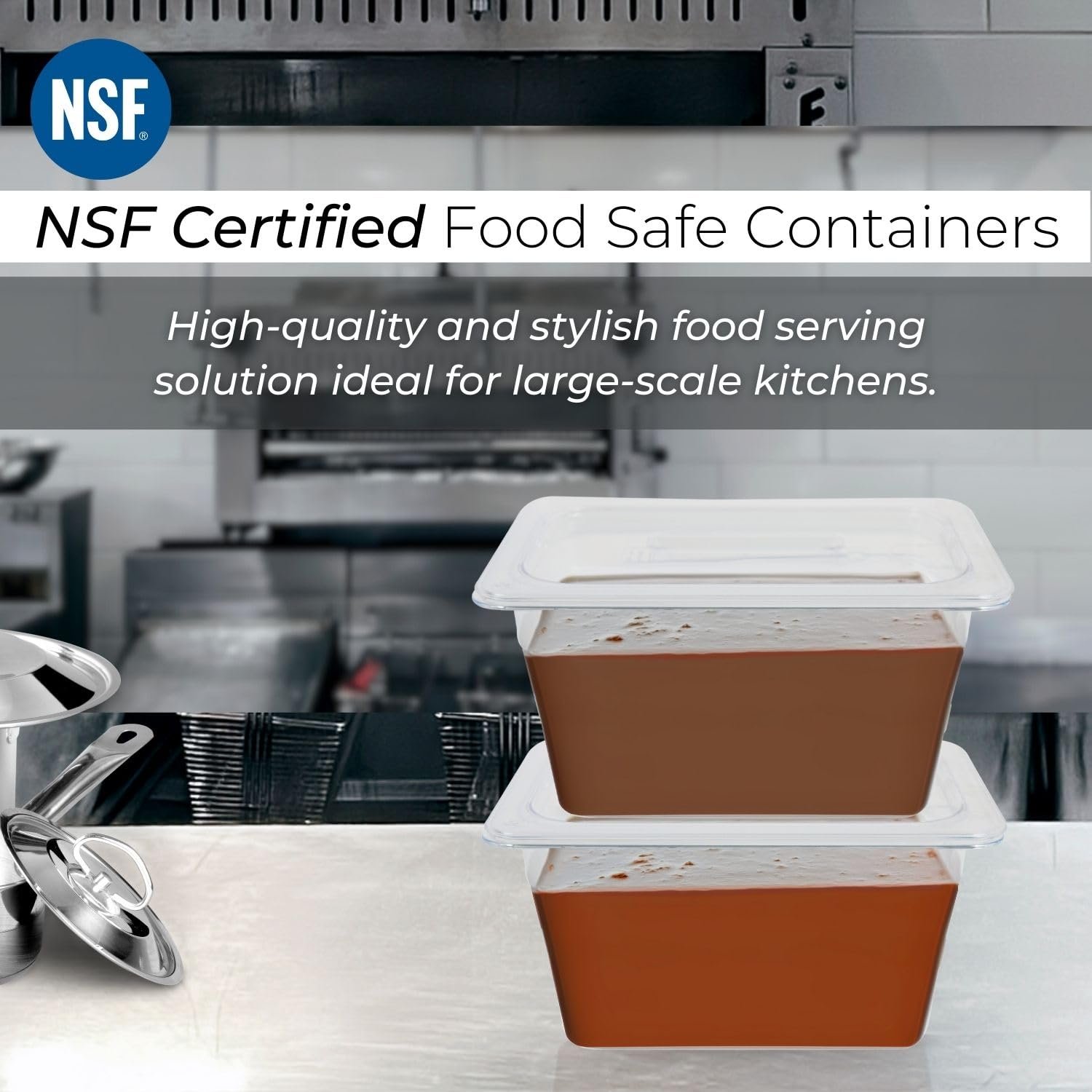 PC GN Pan 1/4 150mm - 15 Cm, NSF Grade Gastronorm Pan Polycarbonate, 3.3 Ltr Without Lid 3 PC GN Pan 1/4 150mm - 15 Cm, NSF Grade Gastronorm Pan Polycarbonate, 3.3 Ltr Without Lid - Image 3