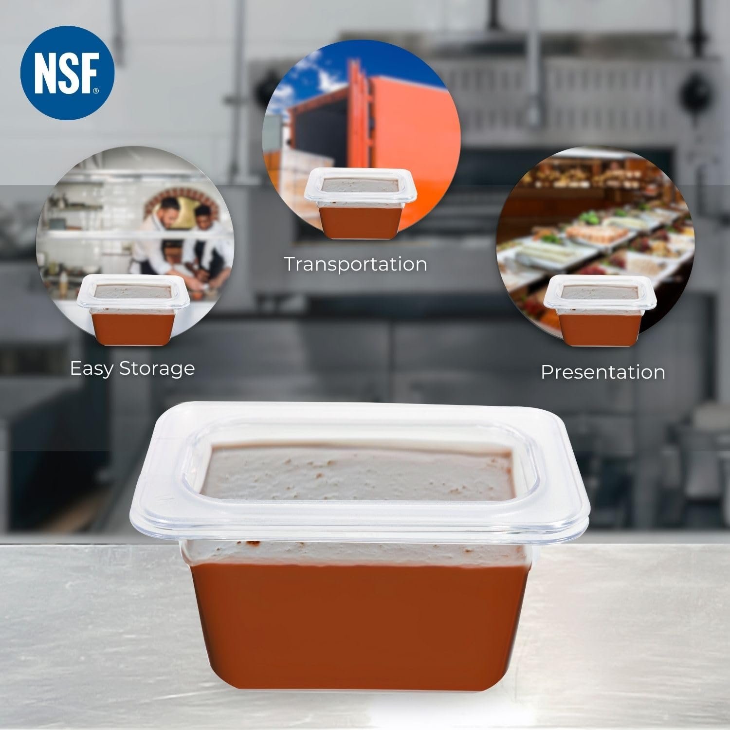 PC GN Pan 1/9 100mm - 10 Cm, NSF Grade Gastronorm Pan Polycarbonate, 840 ML Without Lid 3 PC GN Pan 1/9 100mm - 10 Cm, NSF Grade Gastronorm Pan Polycarbonate, 840 ML Without Lid - Image 3