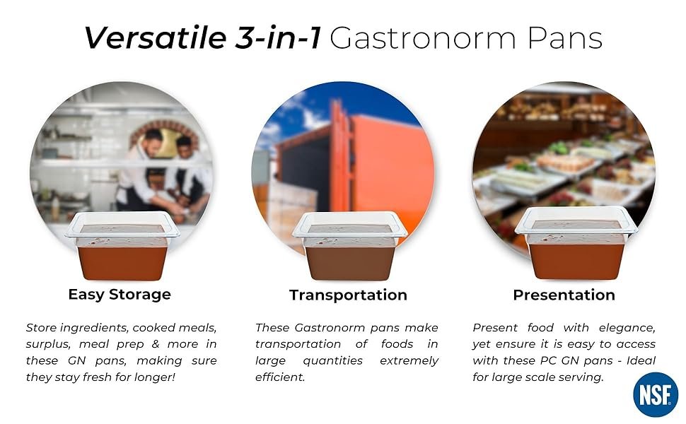 PC GN Pan 1/6 100mm - 10 Cm, NSF Grade Gastronorm Pan Polycarbonate, 1.4 Ltr Without Lid 9 e9dbdb87 a204 474f b977 29560360183f. CR0019401200 PT0 SX970 V1