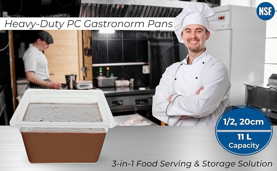 PC GN Pan 1/2 200mm – 20 Cm, NSF Grade Gastronorm Pan Polycarbonate, 11 Ltr Without Lid 6 f4585c52 8d1f 4bb3 b4f7 5988ce44680d. CR0019401200 PT0 SX970 V1