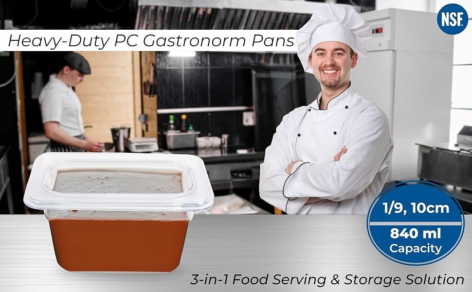 PC GN Pan 1/9 100mm - 10 Cm, NSF Grade Gastronorm Pan Polycarbonate, 840 ML Without Lid 6 f5b66d7d b49b 4da2 ad86 af6bacd1b061. CR0019401200 PT0 SX970 V1
